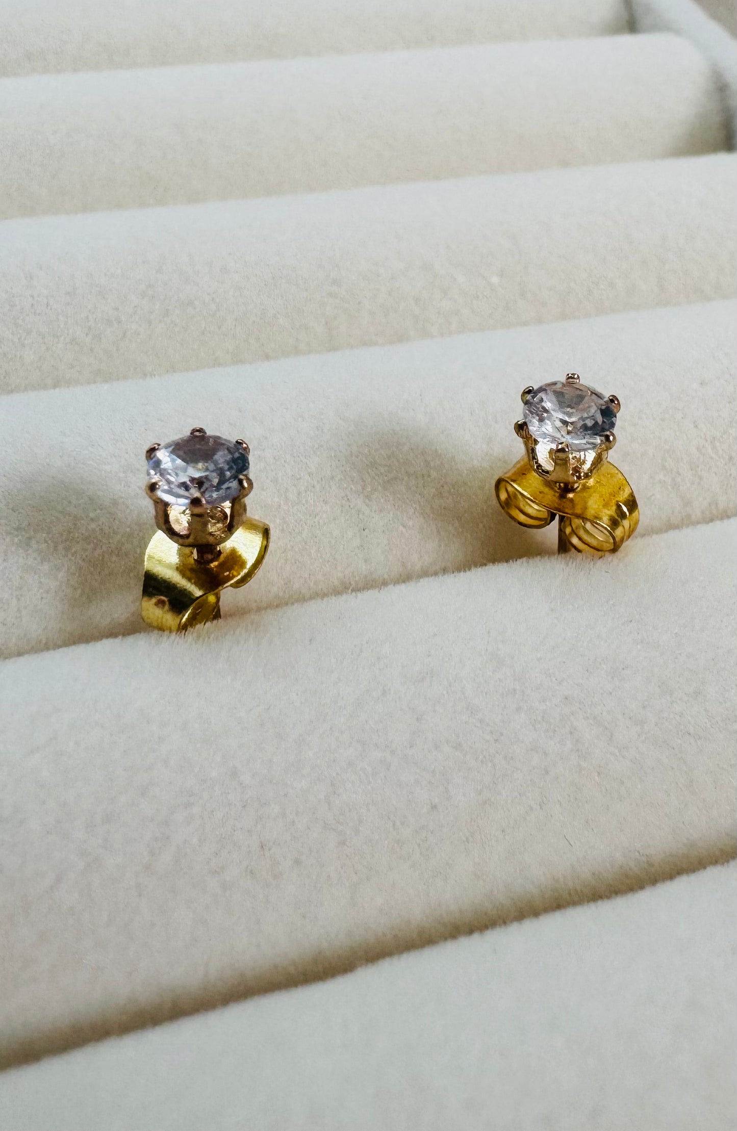 Diamant | Boucles d'oreilles  acier inoxydable - Doré